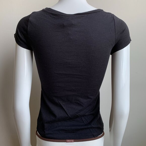 billabong surf black & cream stitched logo t-shirt - Picture 3 of 3